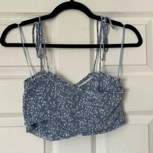 Endless Blu Ruched Bandeau Top - Size L